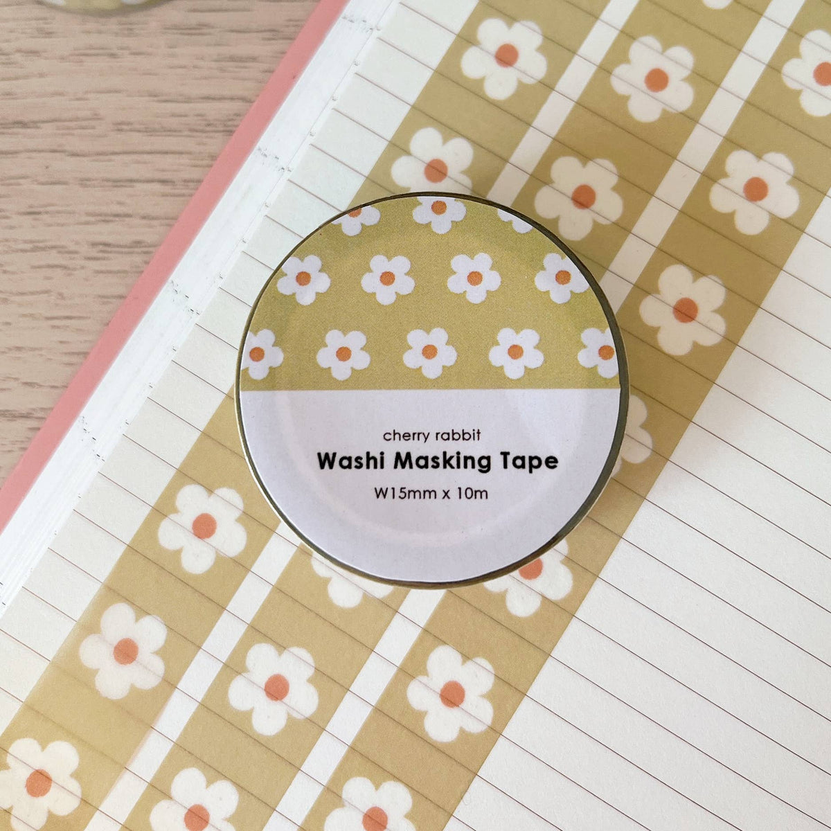 Pastel Daisies Washi Tape by Cherry Rabbit | Papertail Fox