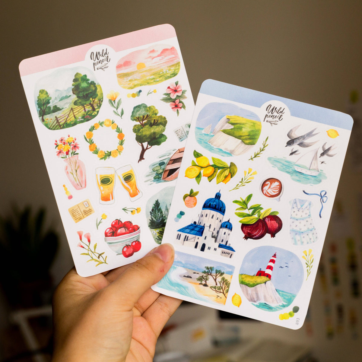 Summer in Nature Sticker Sheet | Wild Pencil Studio