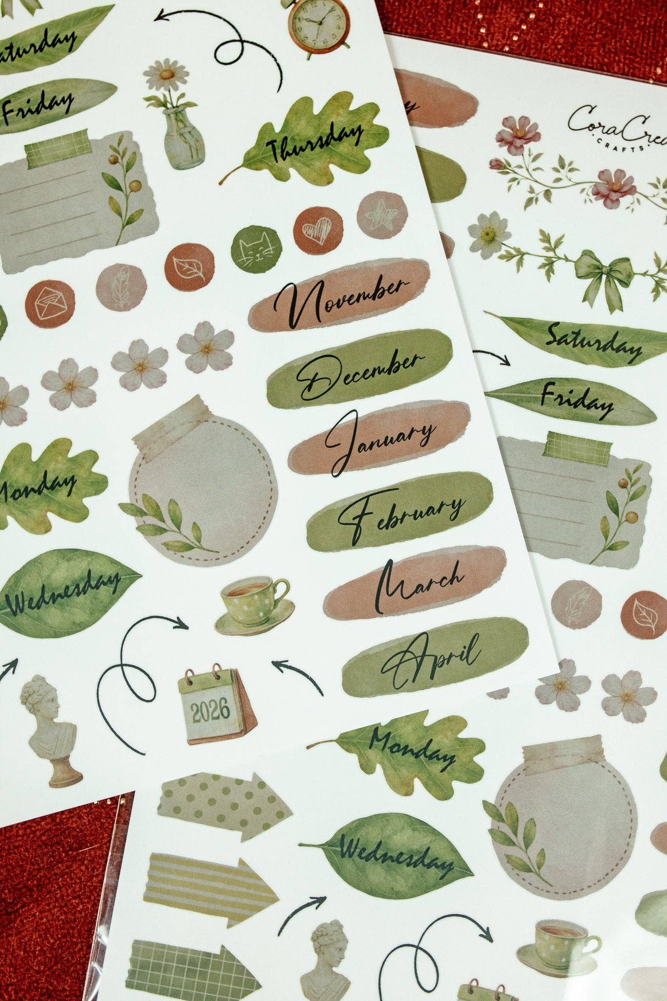 Planner Stickers Sticker Sheet | CoraCreaCrafts