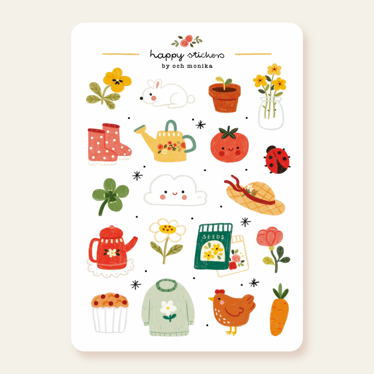 Spring Sticker Sheet | Och Monika
