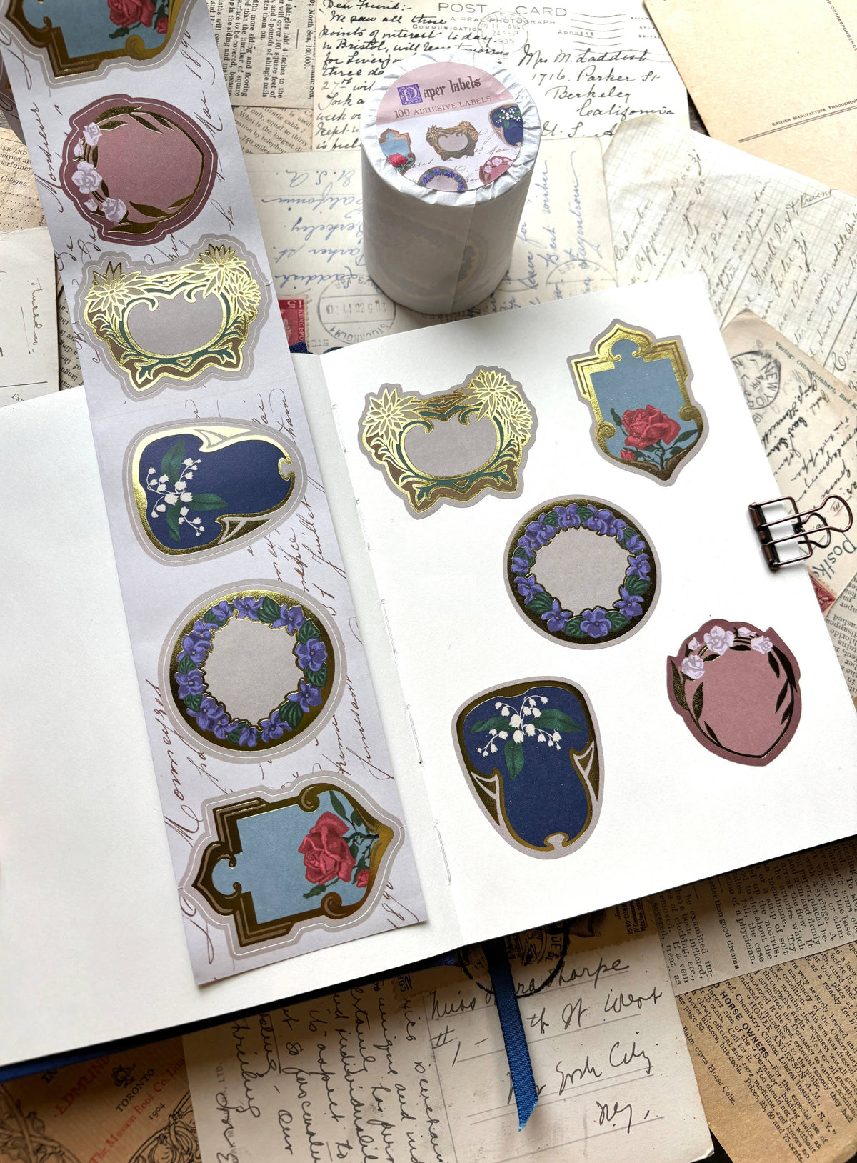 French Perfume Gold Foil Label Roll by The Creeping Moon | Papertail Fox