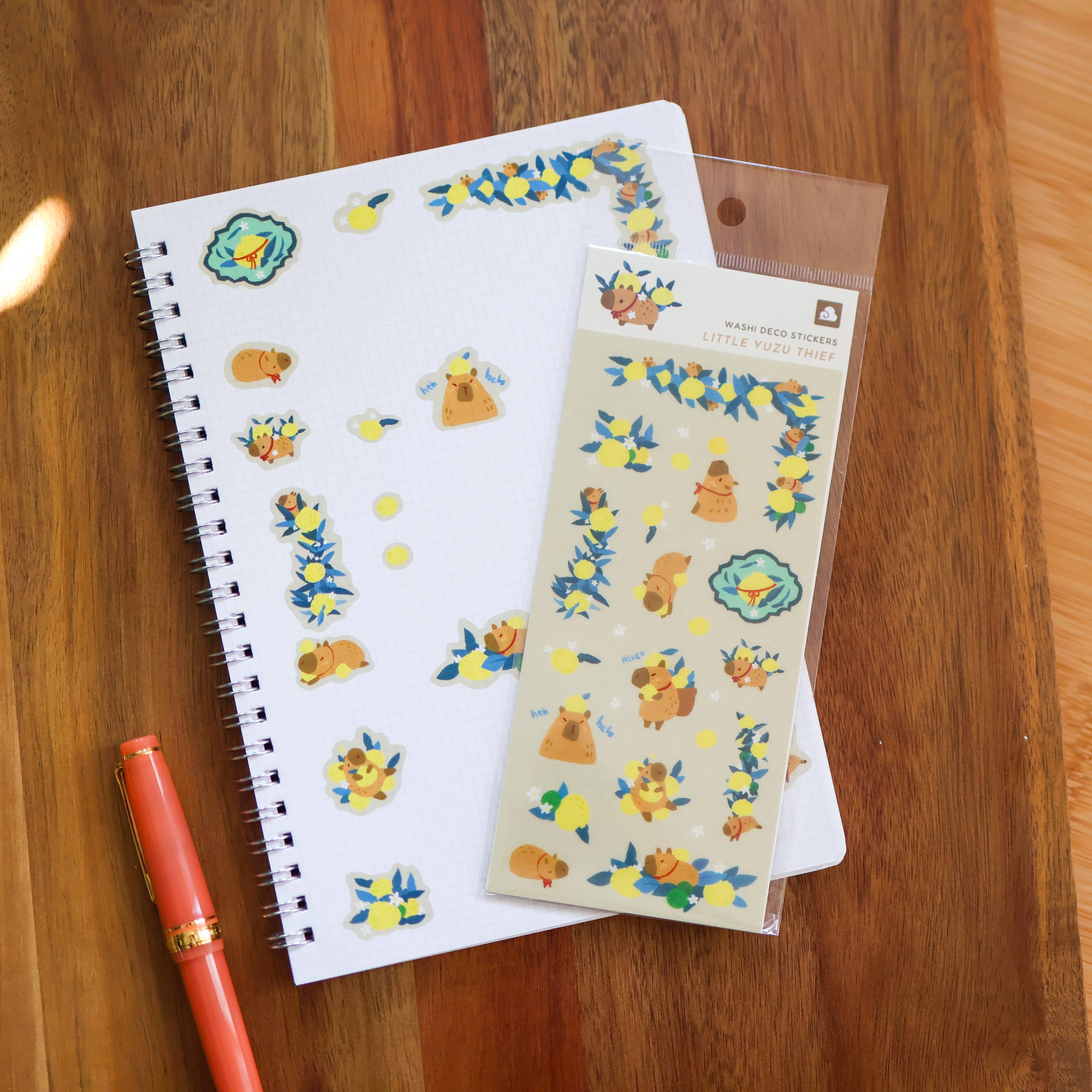 Sticker Sheet (Washi) - Little Yuzu Thief