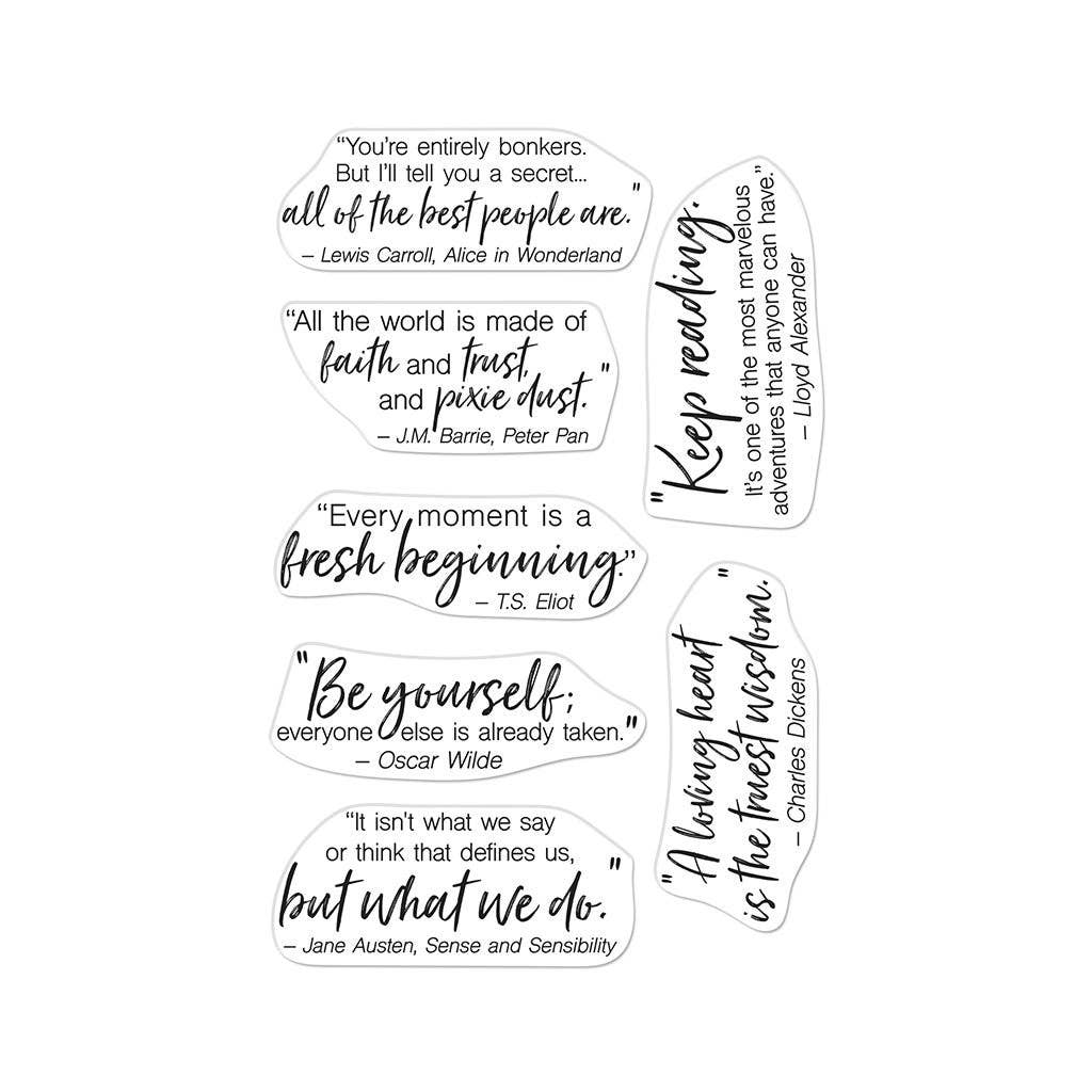 Hero Arts Literary Quotes Clear Stamps