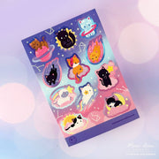 Cosmic Cat Sticker Sheet by Meow Amor Creative | Papertail Fox