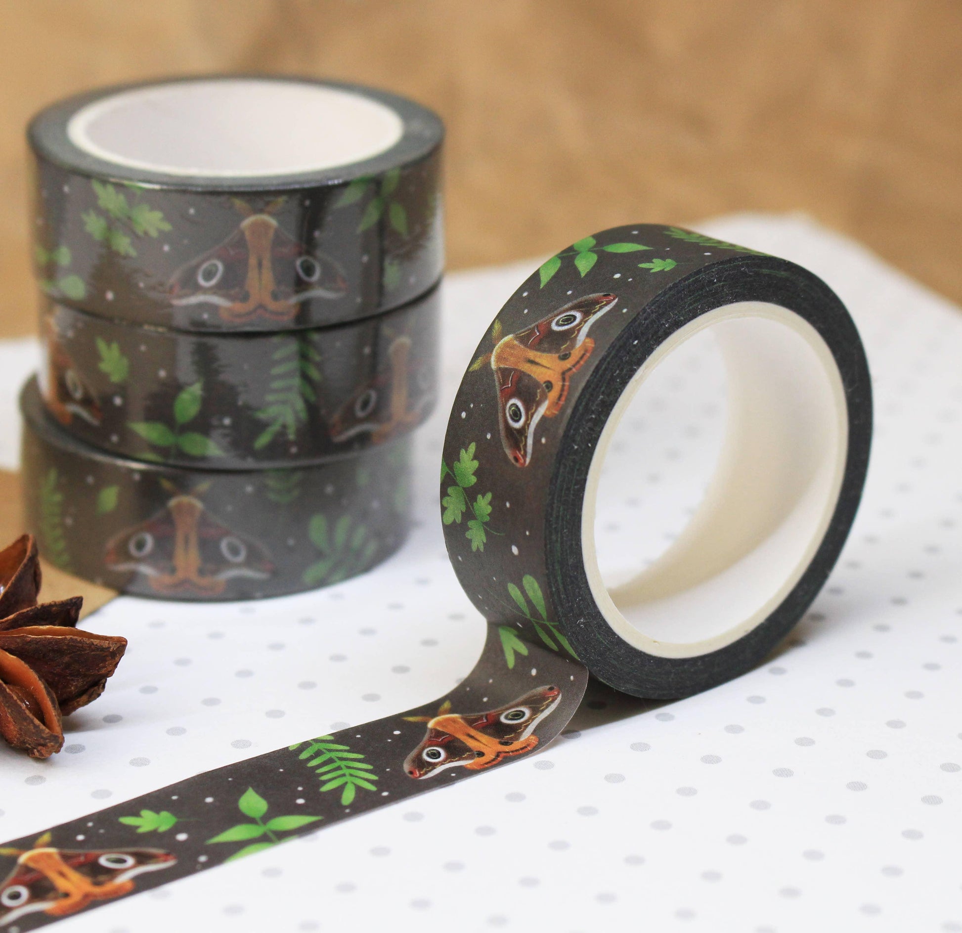 Moth Washi Tape | Ellis Woolley Illustration - Papertail Fox