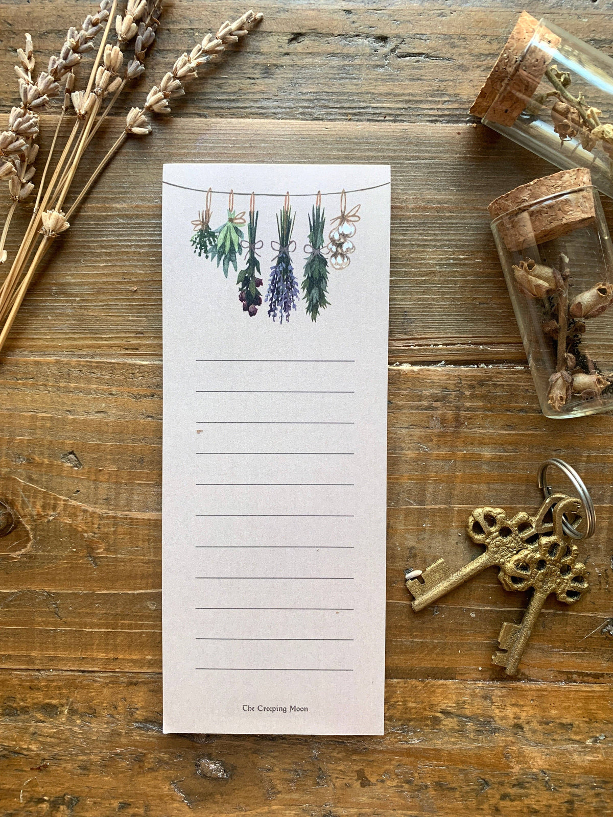 Witch's Herbs List Notepad by The Creeping Moon | Papertail Fox