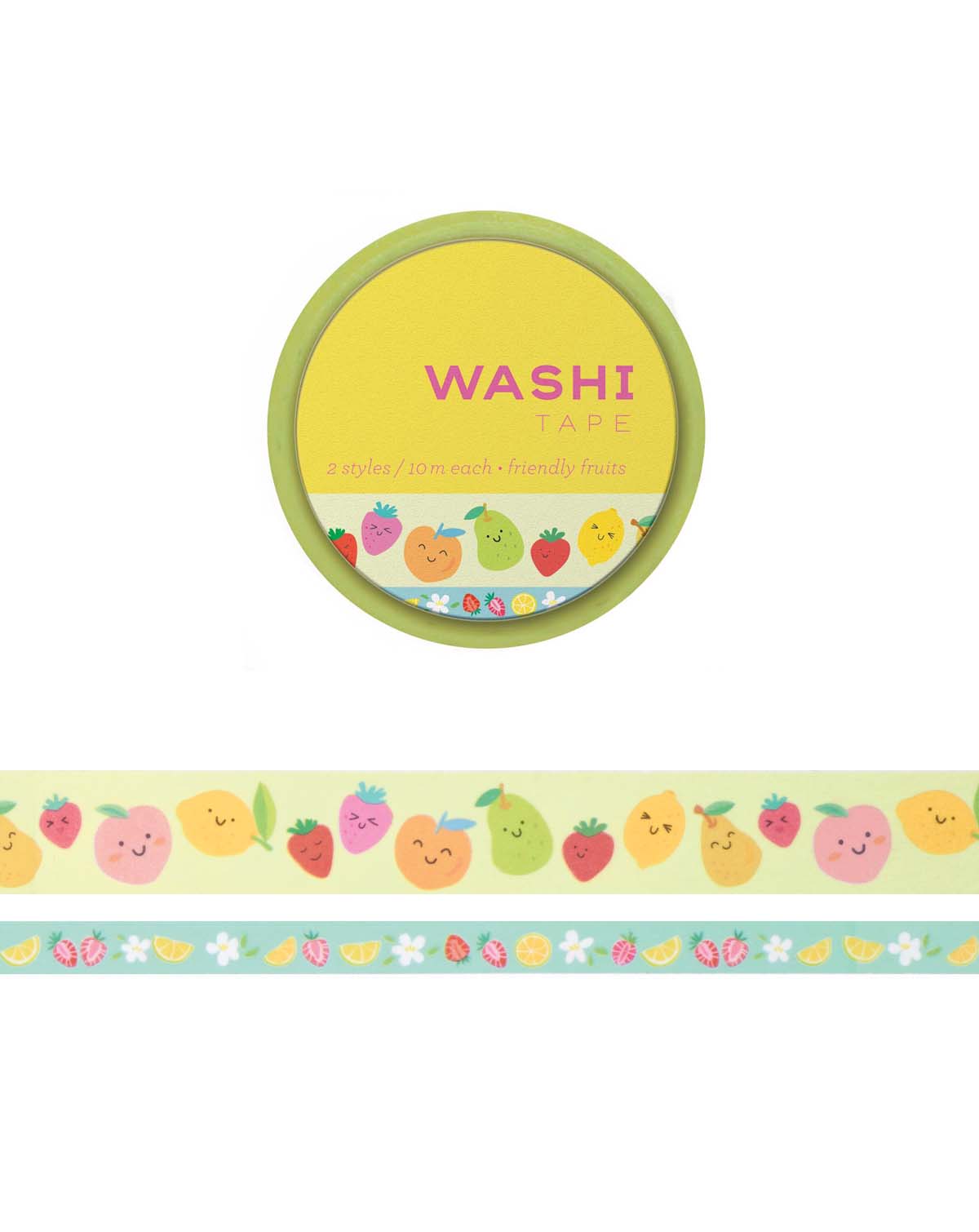 Friendly Fruits Set of 2 Washi Tape by Girl of All Work | Papertail Fox
