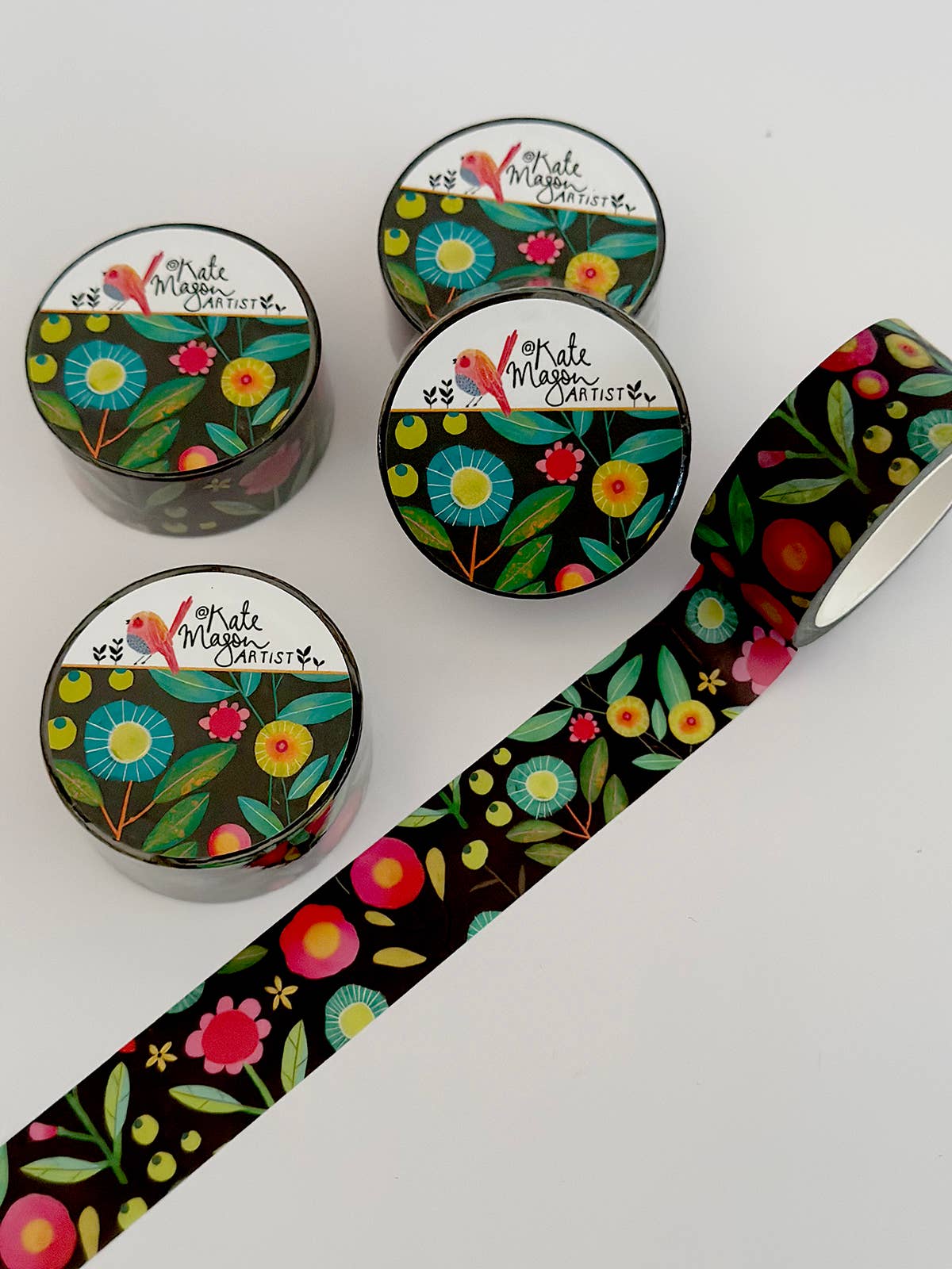 Floral Bright Washi Tape | Kate Mason Artist