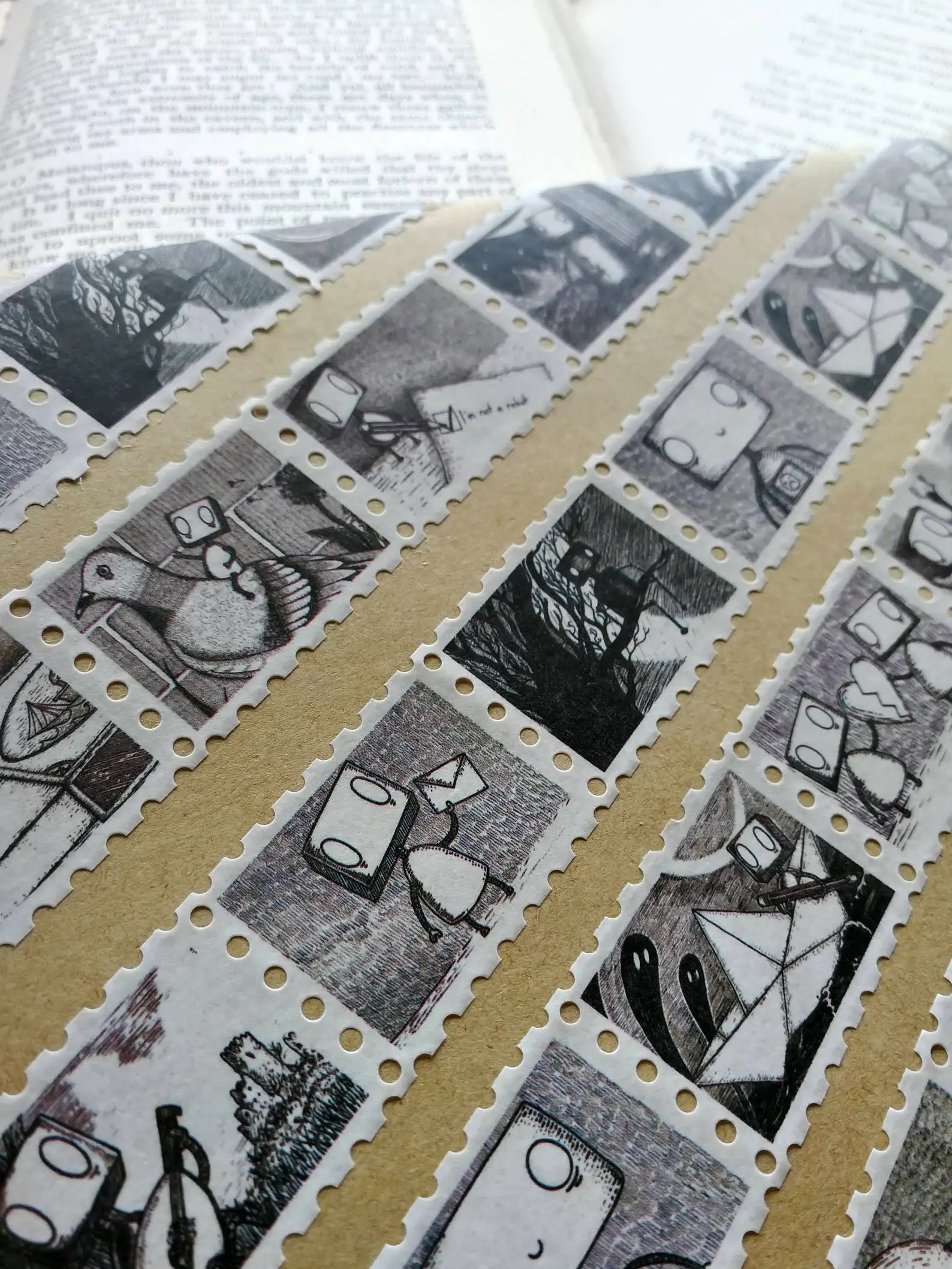 Robot Stamps Washi Tape - Landscape Format by Jon Turner | Papertail Fox