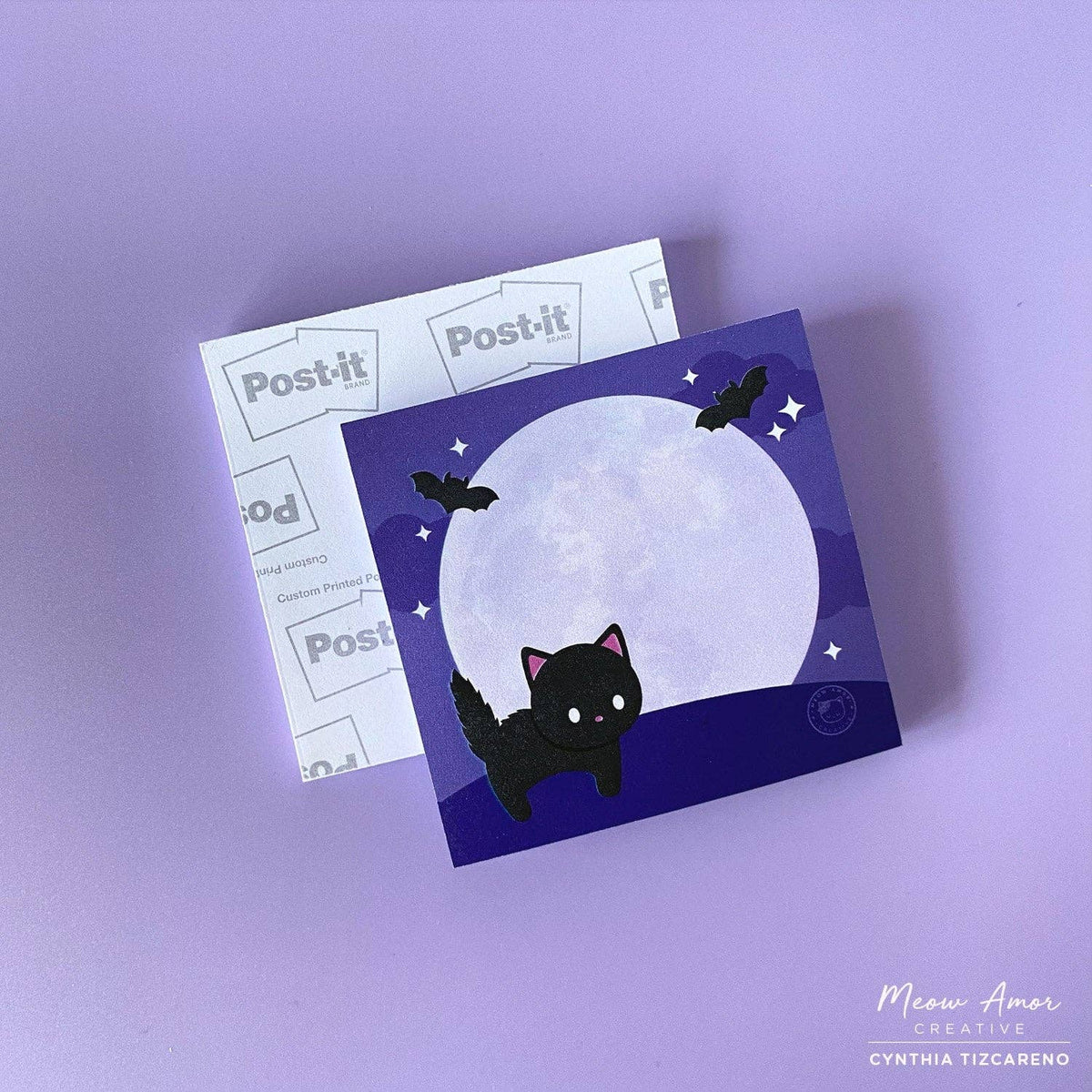 Scaredy Cat Sticky Notes | Meow Amor Creative