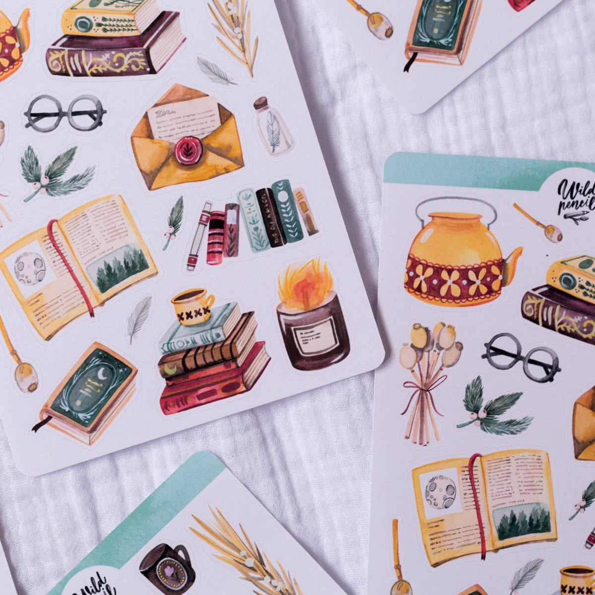 Library Sticker Sheet | Wild Pencil Studio