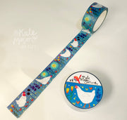 Chickens & Flowers Washi Tape | Kate Mason Artist