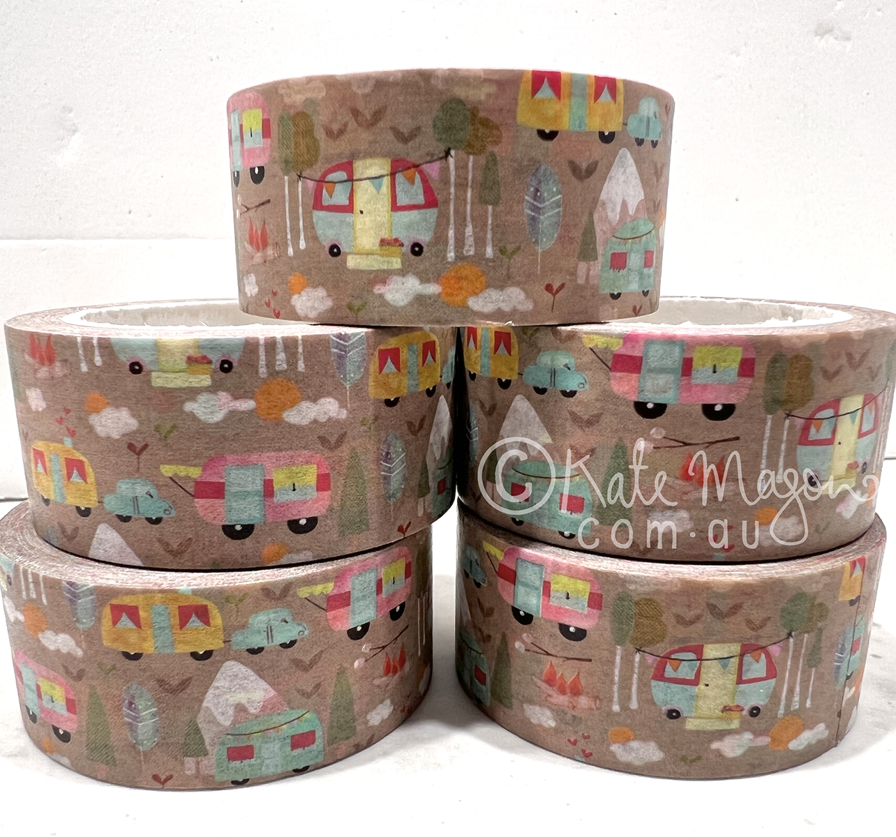 Caravans Washi Tape by Kate Mason Artist | Papertail Fox