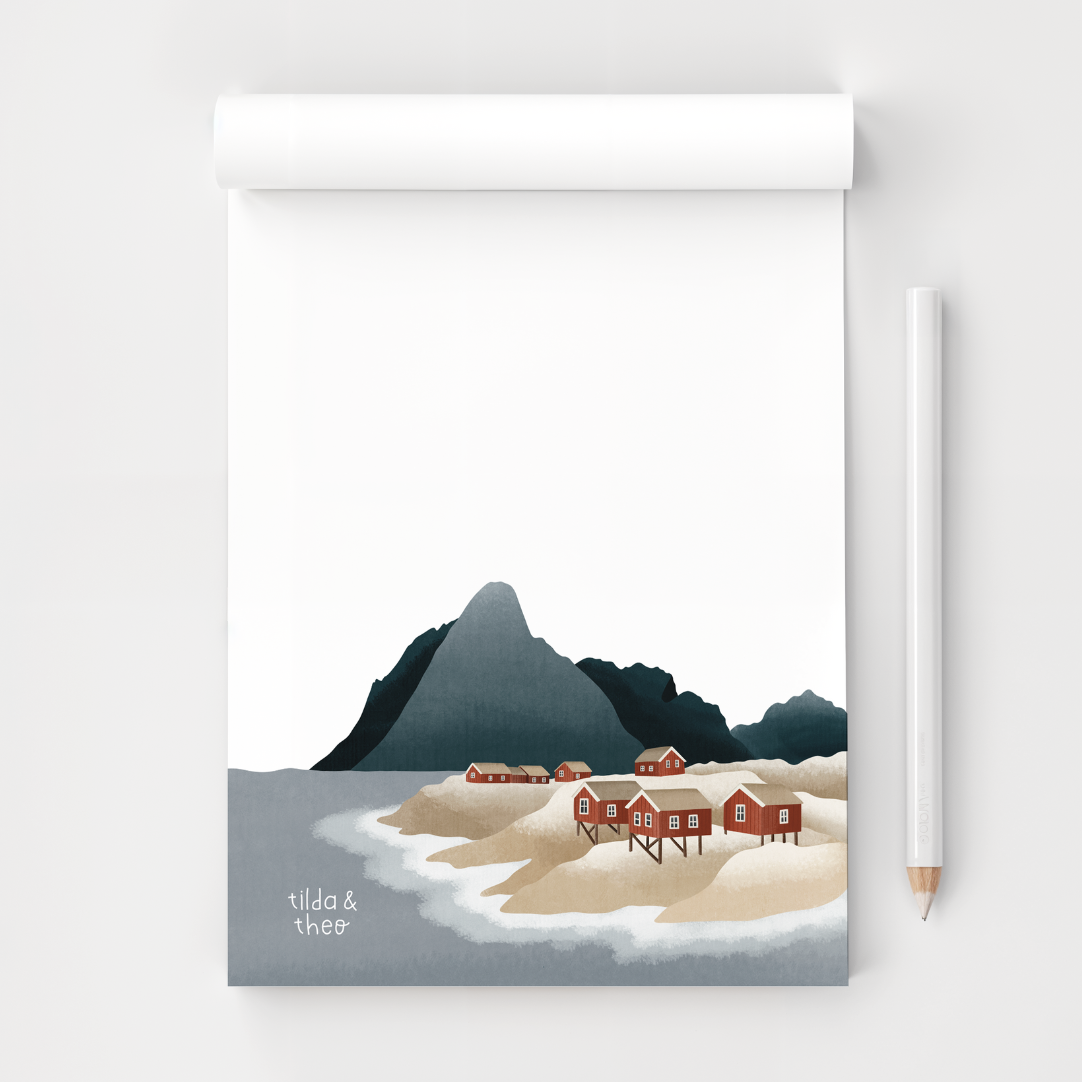 Lofoten Fjord Notepad | Tilda & Theo