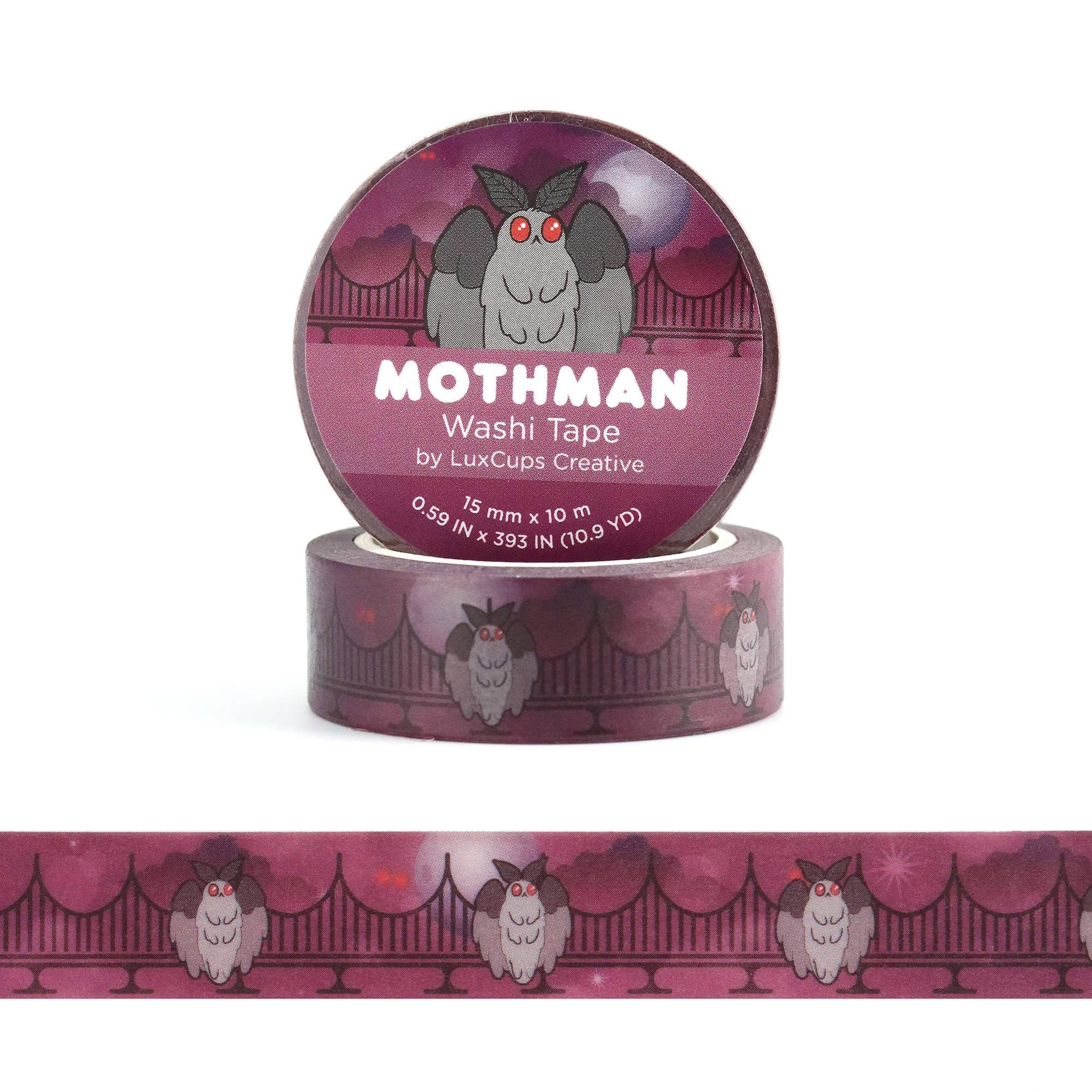 Mothman Washi Tape by LuxCups Creative | Papertail Fox