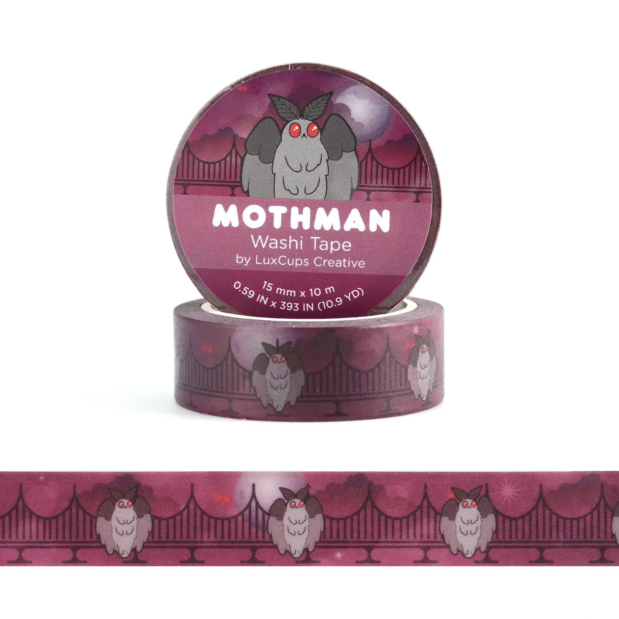 Mothman Washi Tape by LuxCups Creative | Papertail Fox