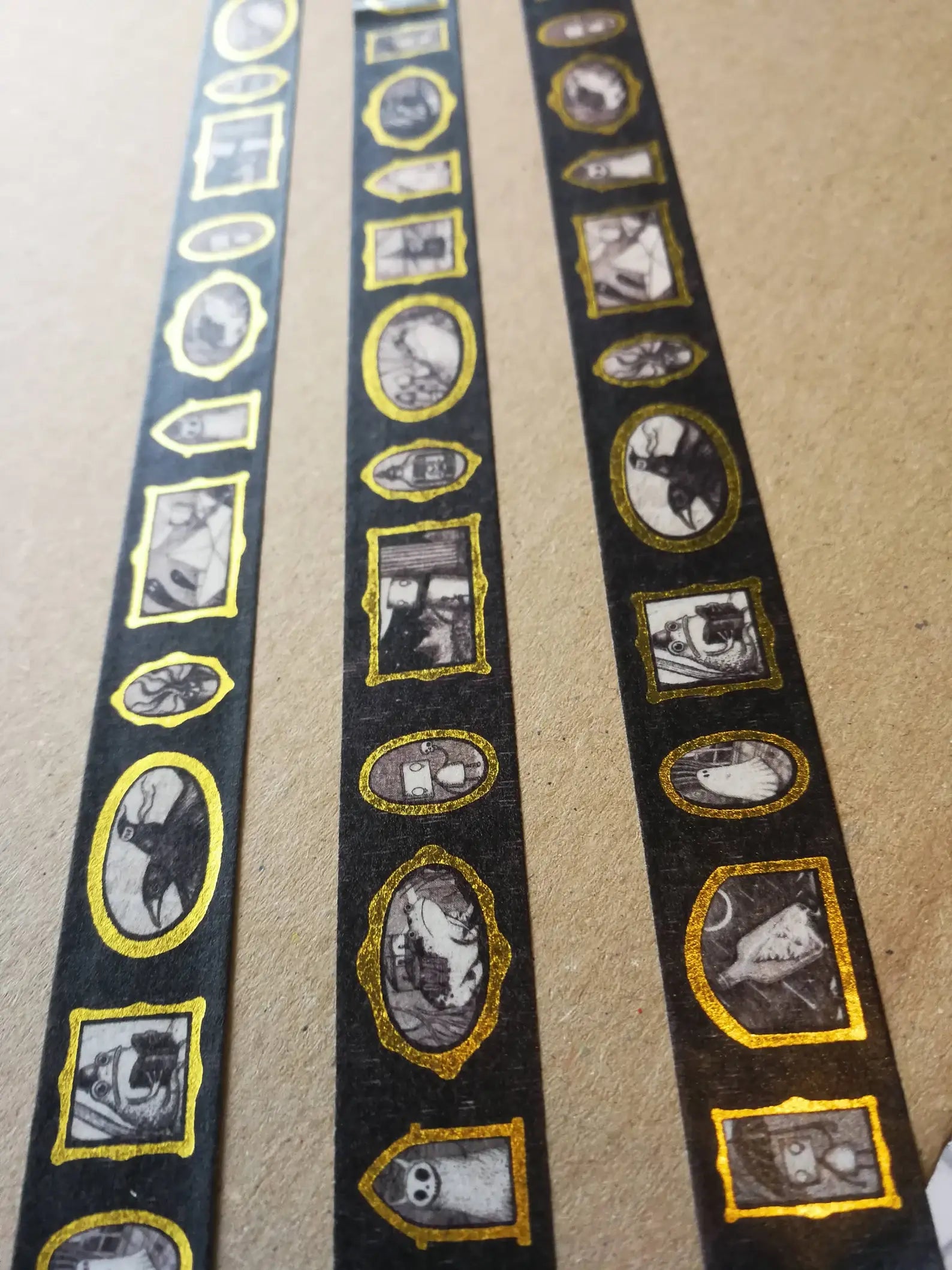 Gallery of Curiosities Gold Foiled Washi Tape: Tape 1 by Jon Turner | Papertail Fox