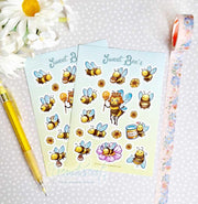 Sweet Bee's Sticker Sheet | Dreamchaserart - Papertail Fox