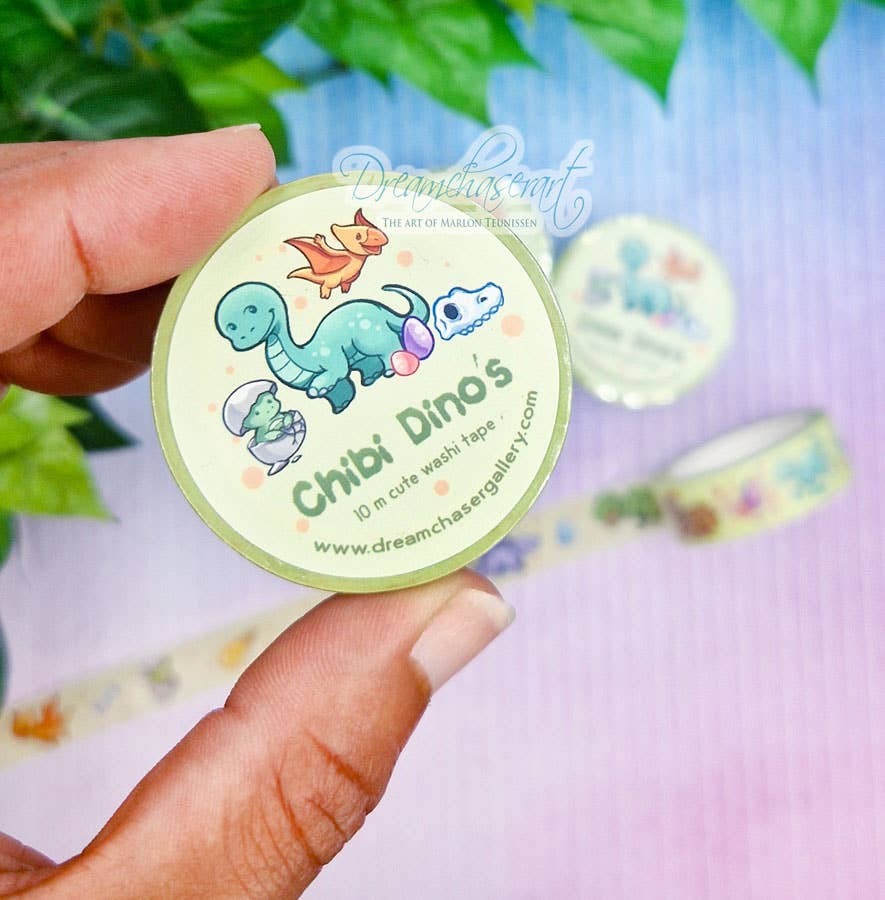 Chibi Dino's Washi Tape | Dreamchaserart