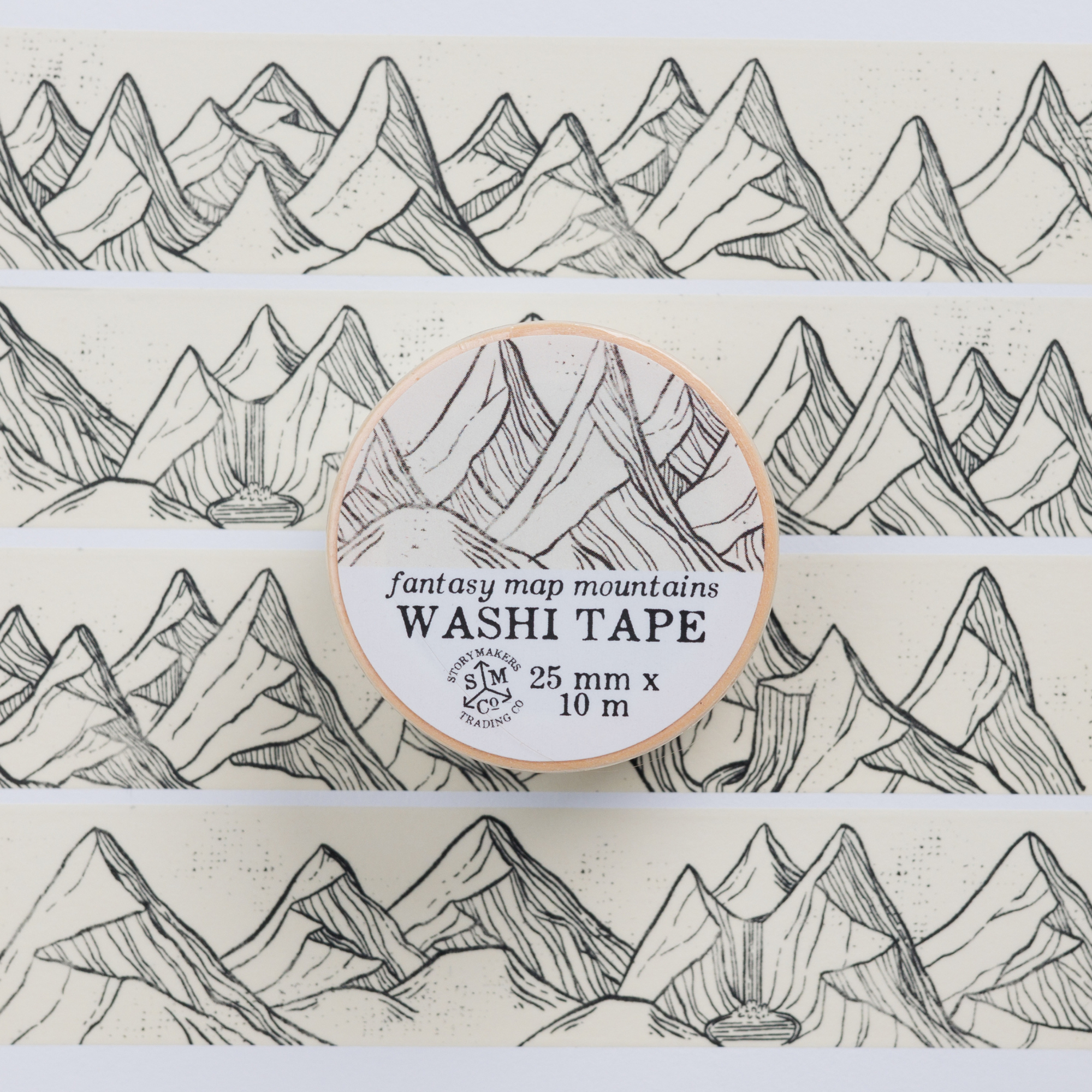 Fantasy Map Mountains Washi Tape - Mapmaker Series