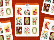 Christmas Stamps Sticker Sheet by Wild Pencil Studio | Papertail Fox