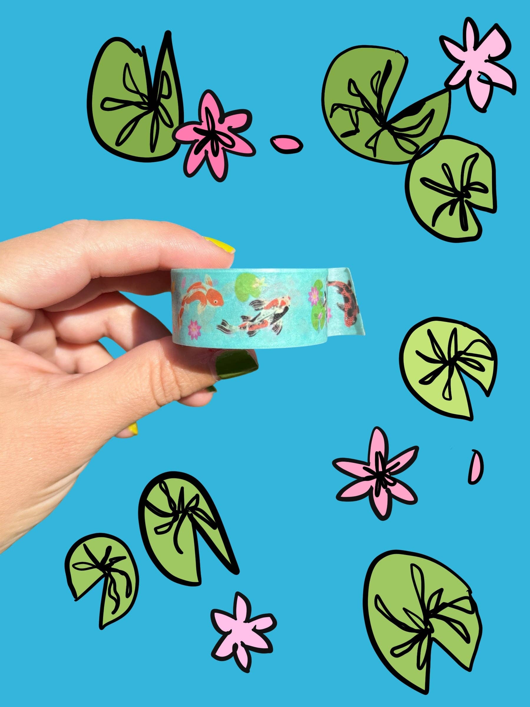 Koi Fish Pond Washi Tape by Sarah Pilar | Papertail Fox