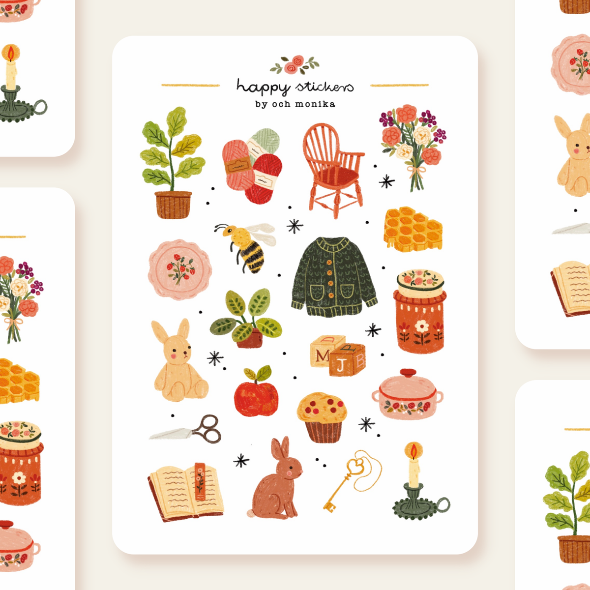 Sweet Afternoon Sticker Sheet by Och Monika | Papertail Fox
