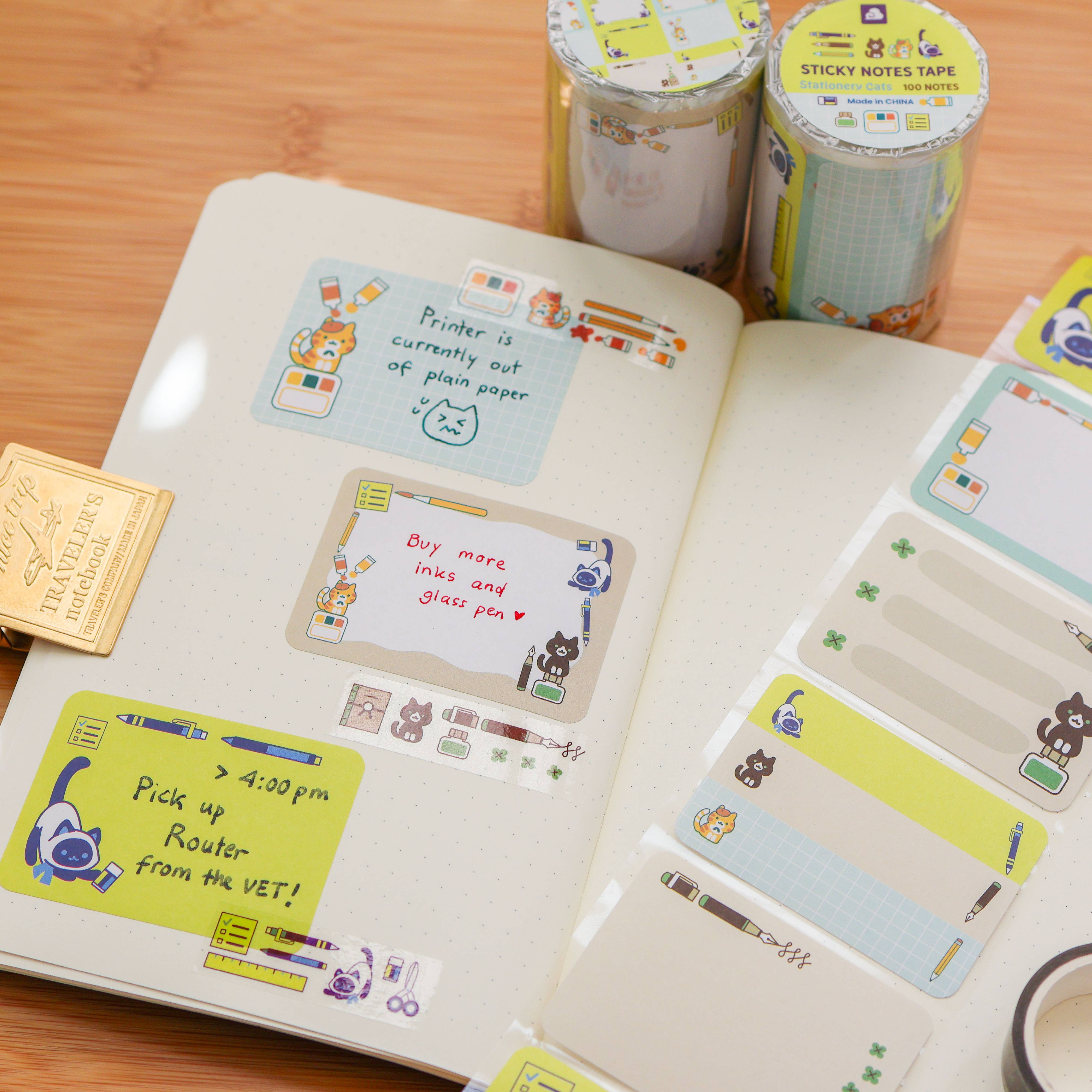 Stationery Cats Paper Roll Labels by Thousand Skies | Papertail Fox