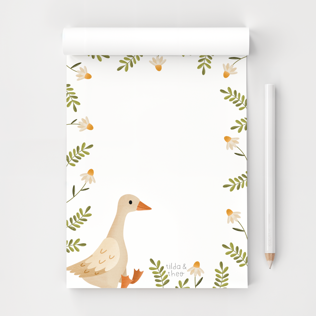 Spring Geese Notepad | Tilda & Theo