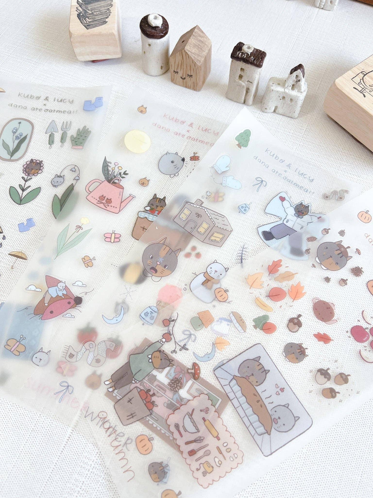 Kuboandlucy x Dana Ate Oatmeal Four Seasons Sticker Sheet | Kubo and Lucy - Papertail Fox