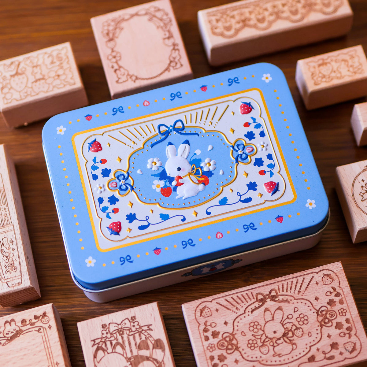 Strawberry Bunny Mystery Stamp Tin | Thousand Skies