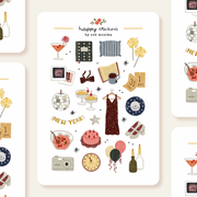 New Year's Eve Sticker Sheet by Och Monika | Papertail Fox