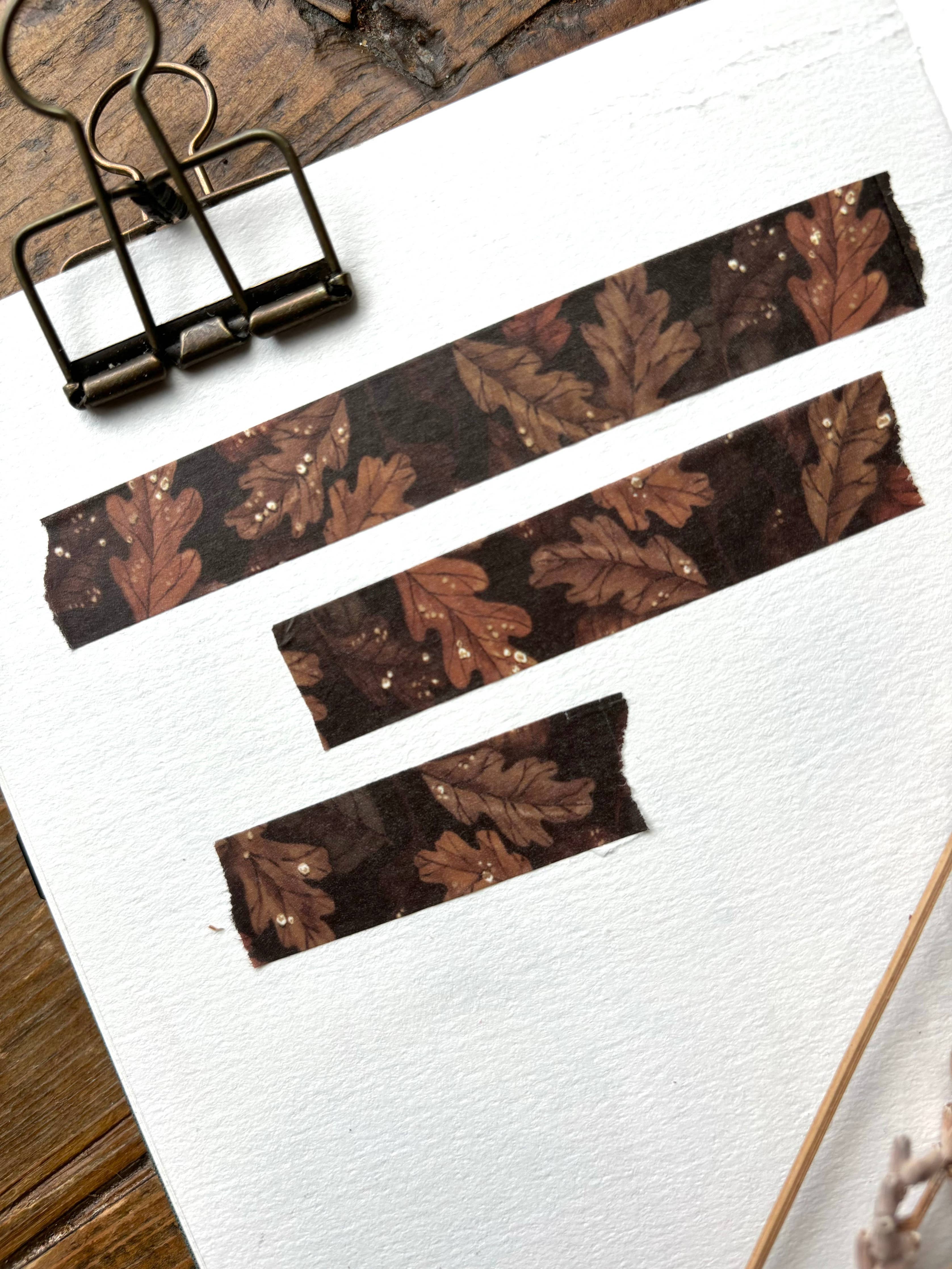 Autumn Oak Leaves Washi Tape | The Creeping Moon