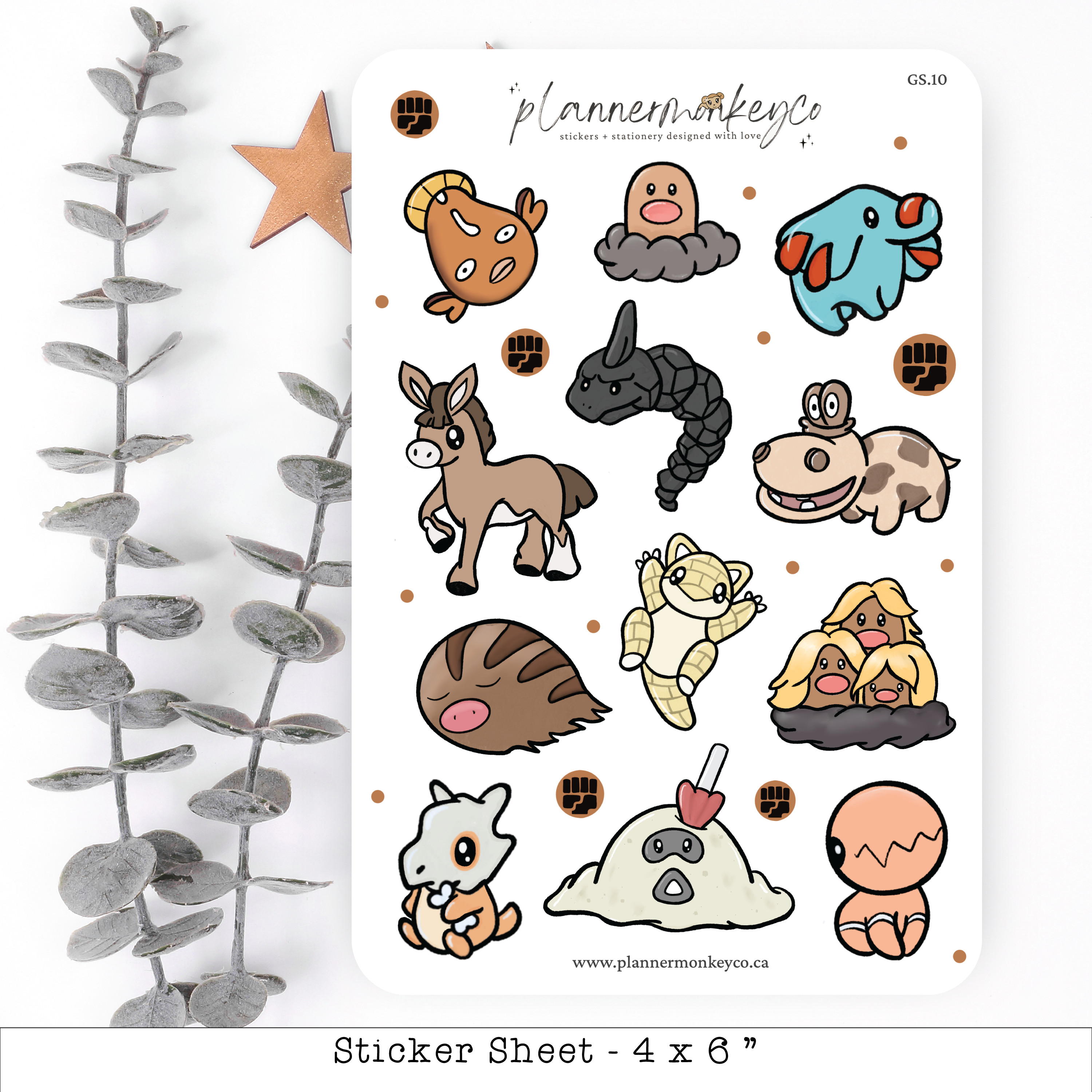 Ground Planner Pal Deco Stickers | Planner Monkey Co