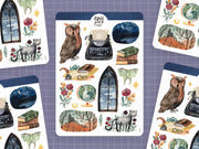 Dark Academia Sticker Sheet by Wild Pencil Studio | Papertail Fox