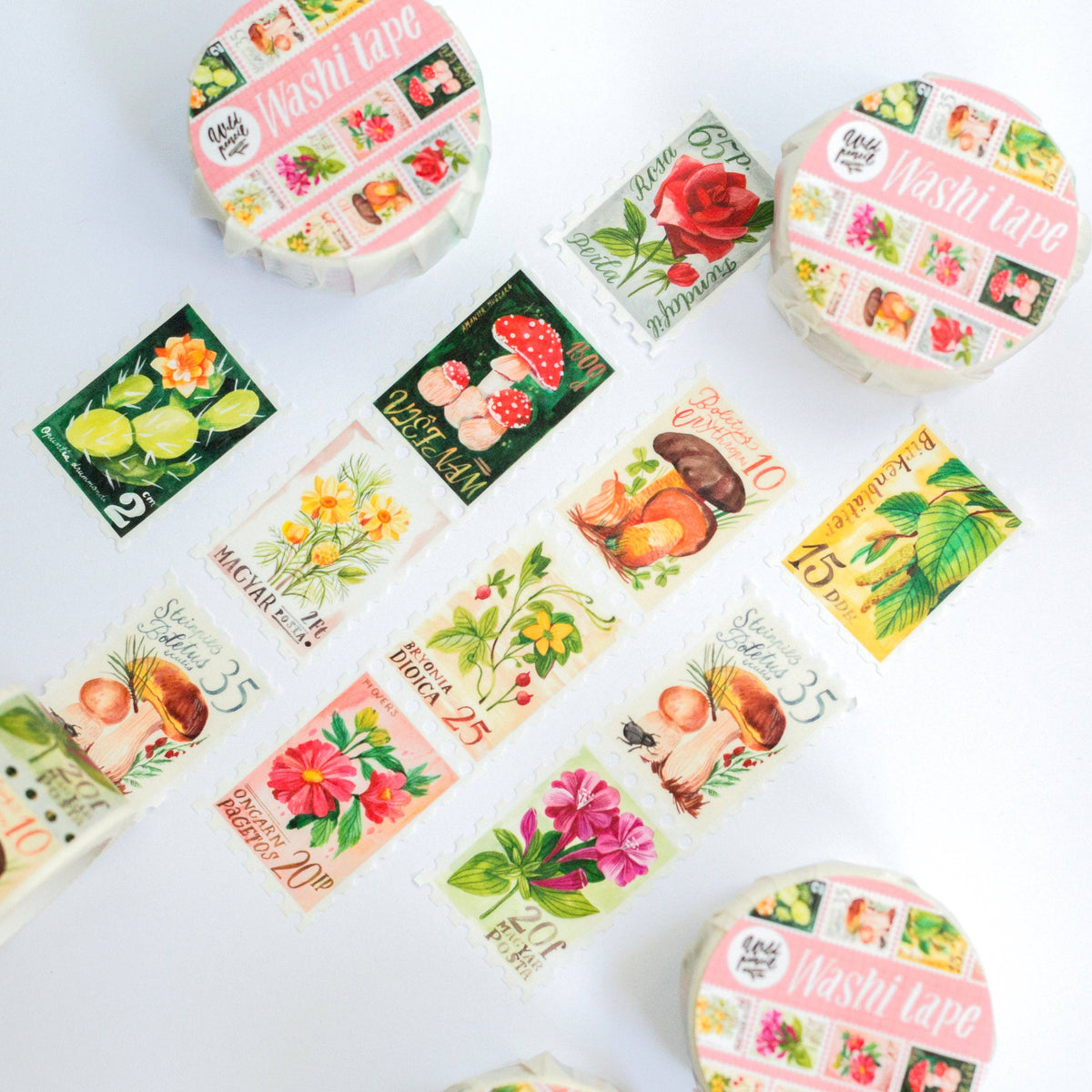 Botanical Stamps Washi Tape | Wild Pencil Studio