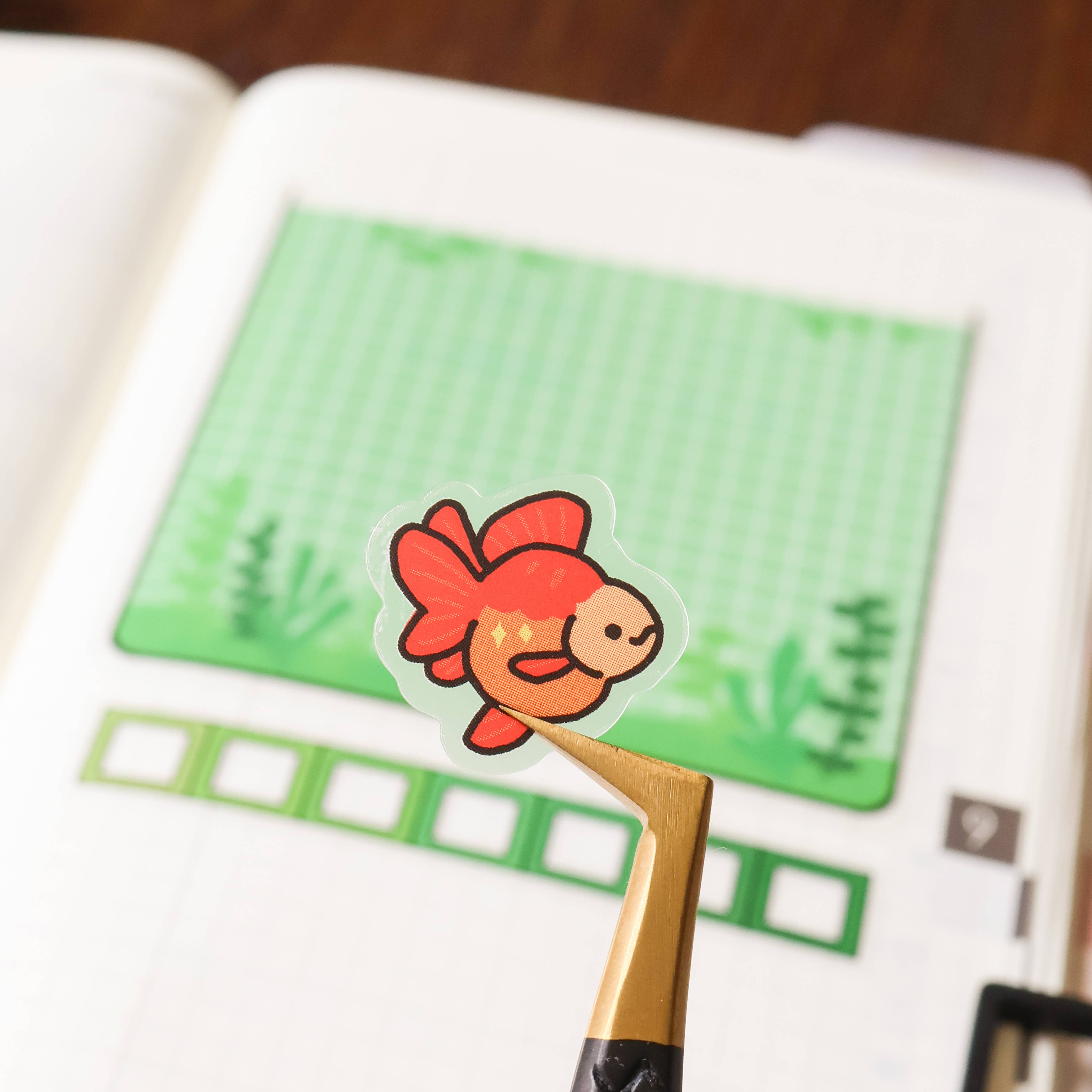 Goldfish Tracker Clear Sticker Sheet by Thousand Skies | Papertail Fox