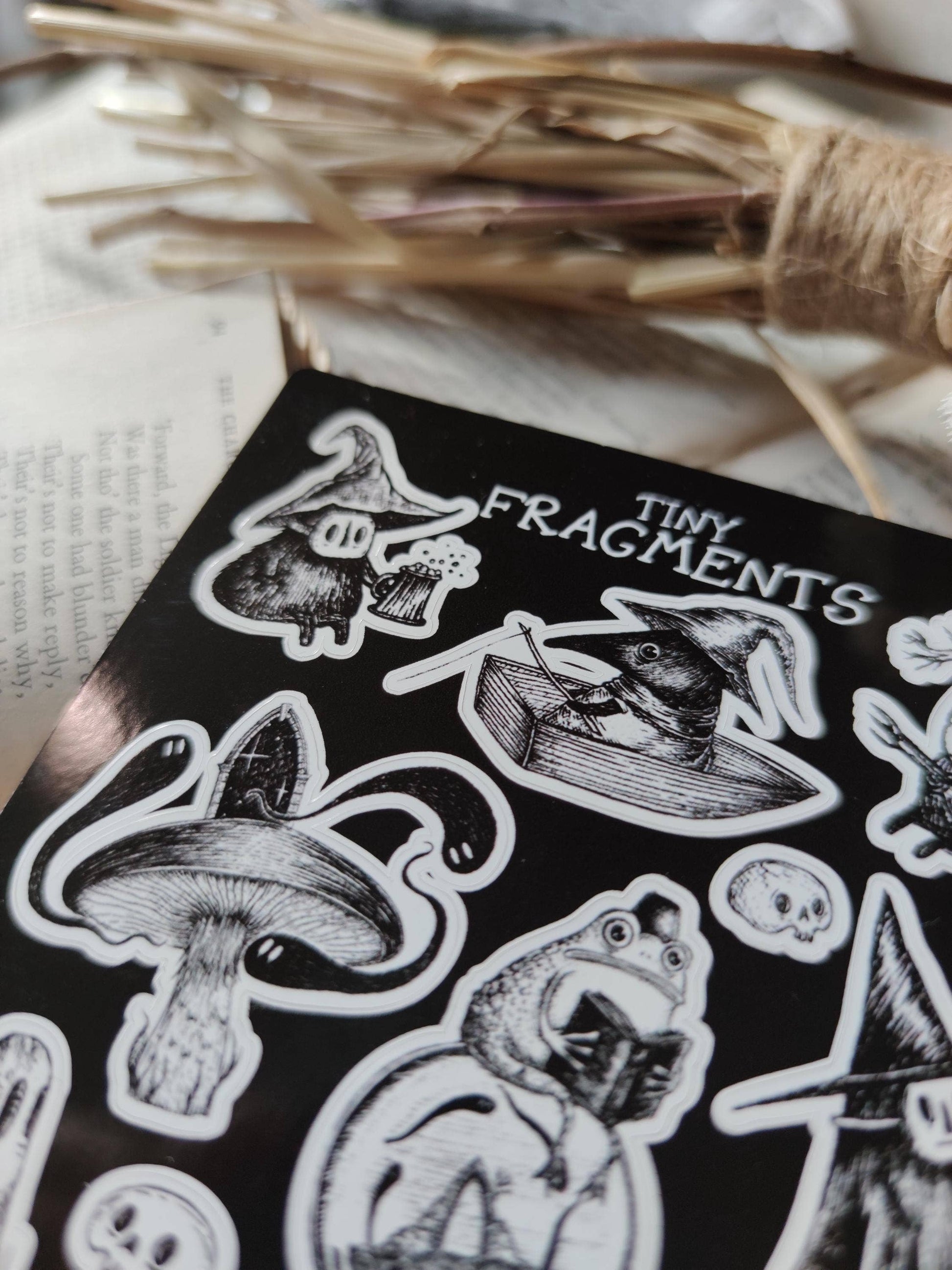 Tiny Fragments Spooky Fantasy Sticker Sheet by Jon Turner | Papertail Fox