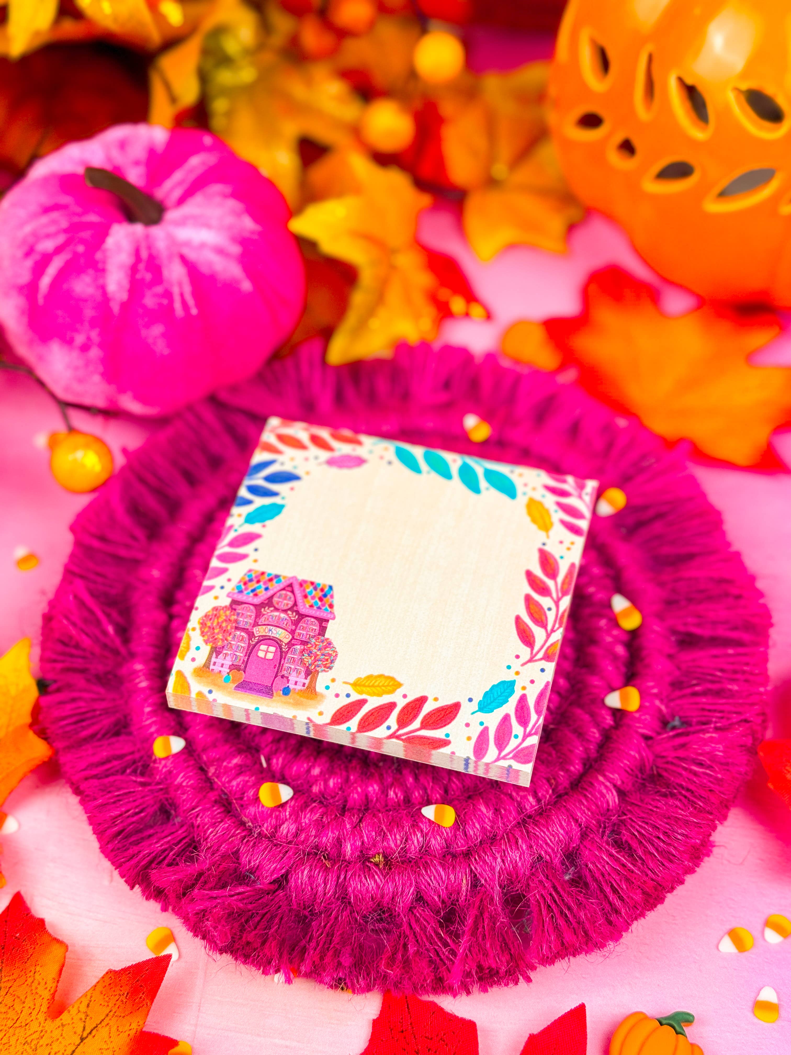 Fall Bookshop Sticky Notes | Emily Cromwell Designs