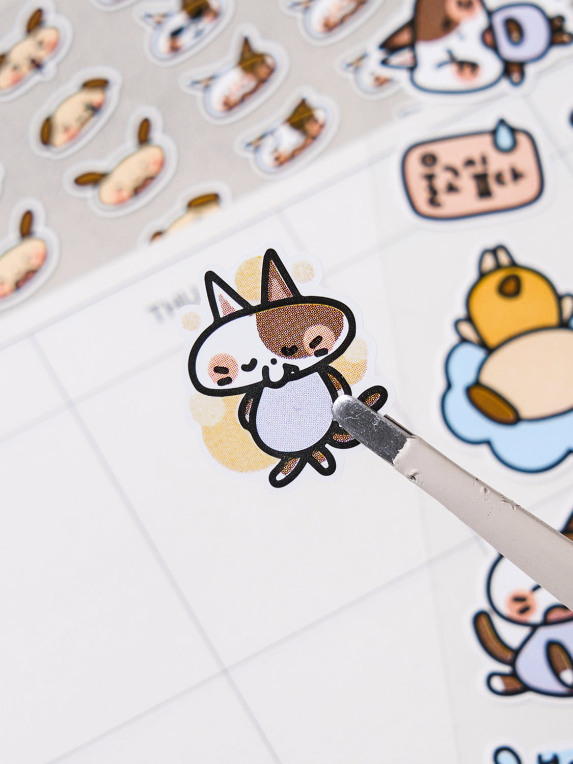 Animal Emotion 6 Sheet Sticker Set by Daiso | Papertail Fox