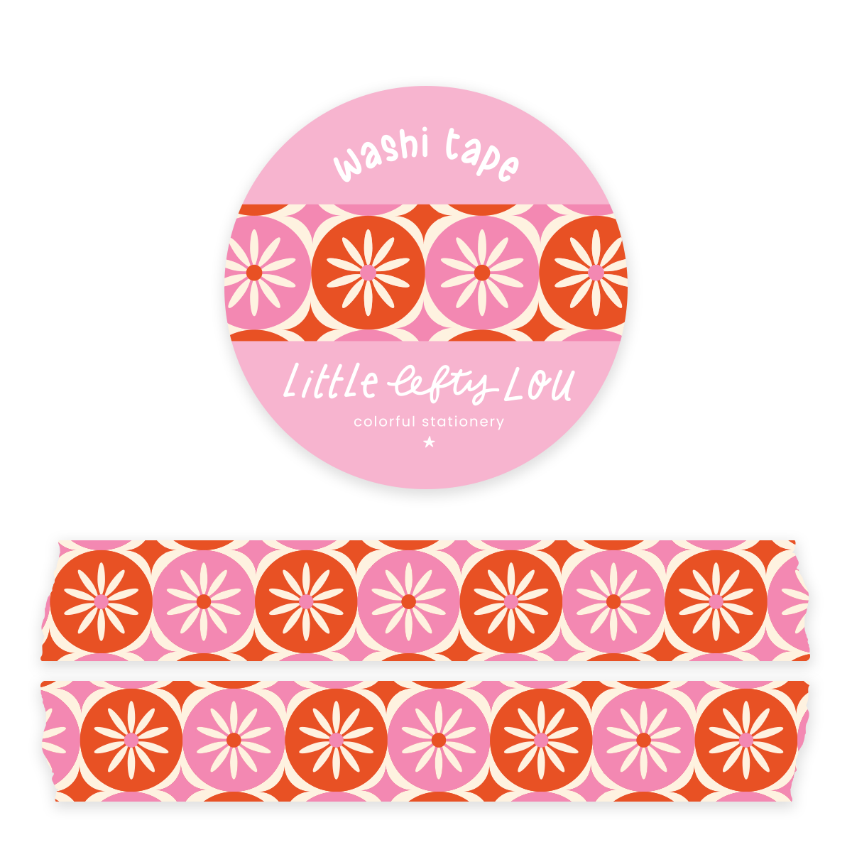Mid Century Daisy Dots Washi Tape by Little Lefty Lou | Papertail Fox