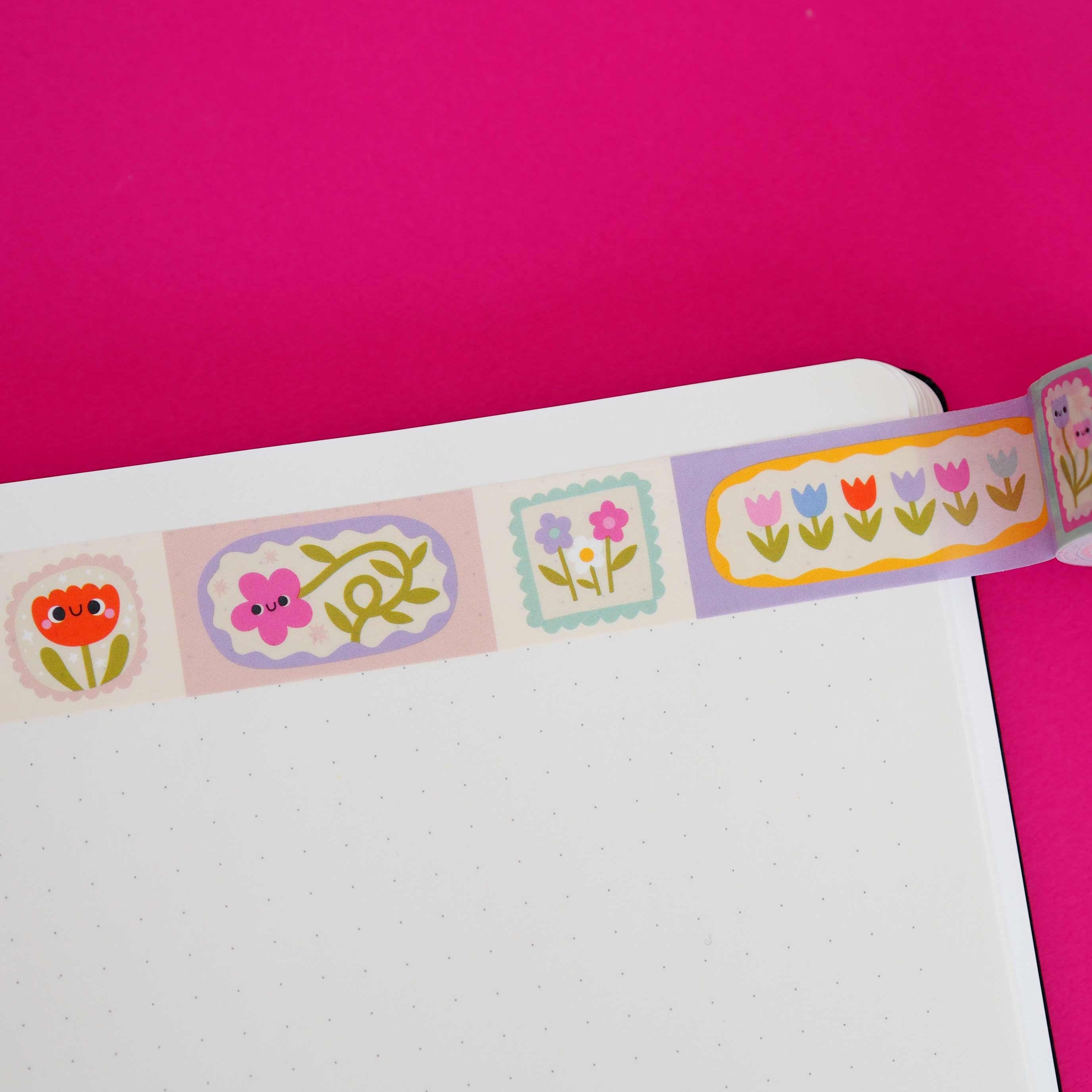 Framed Flowers Washi Tape by Nutmeg and Arlo | Papertail Fox