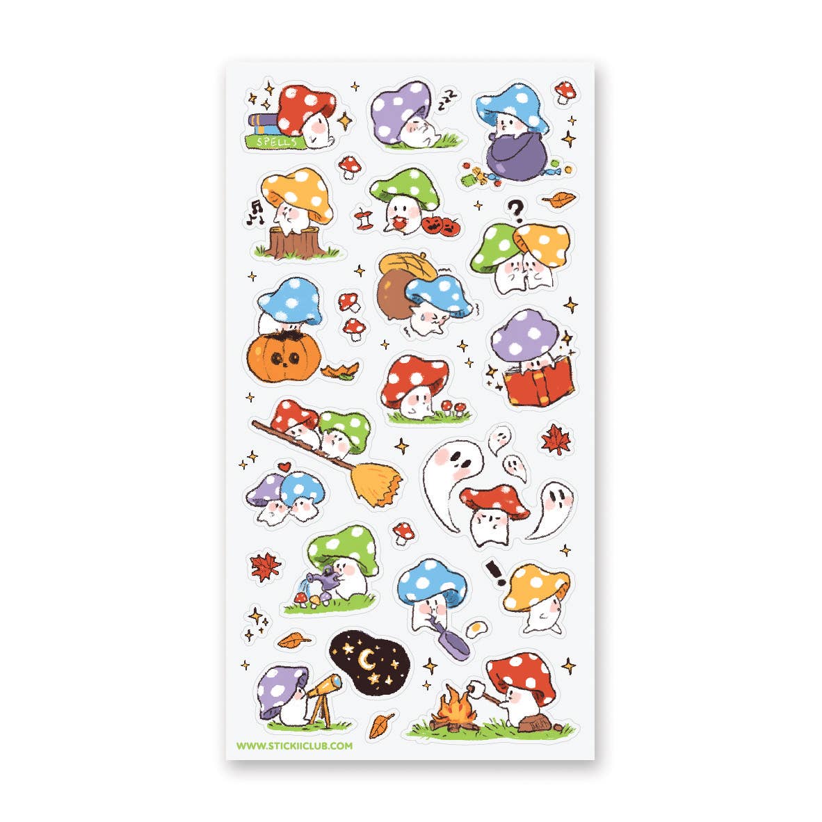 Autumn Mushrooms Sticker Sheet by Stickii | Papertail Fox