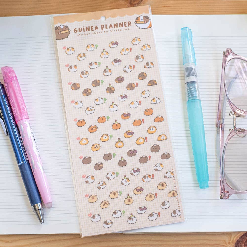 Guinea Pig Planner Sticker Sheet | Birdie Tam