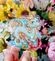 Clear Vinyl ( Transparent) Dragon Sticker - Papertail Fox