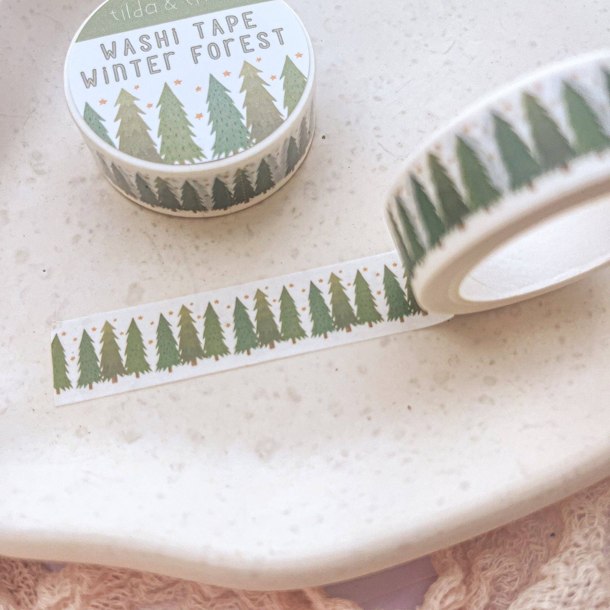 Fir Trees Washi Tape | Tilda & Theo