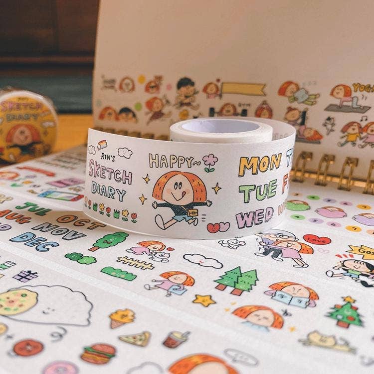 Sketch Diary Washi Tape by RiN! Studio | Papertail Fox