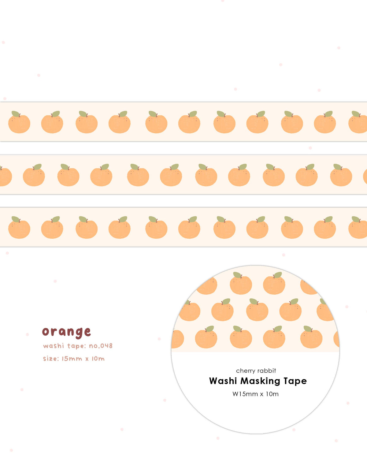 Orange Fruit Washi Tape by Cherry Rabbit | Papertail Fox