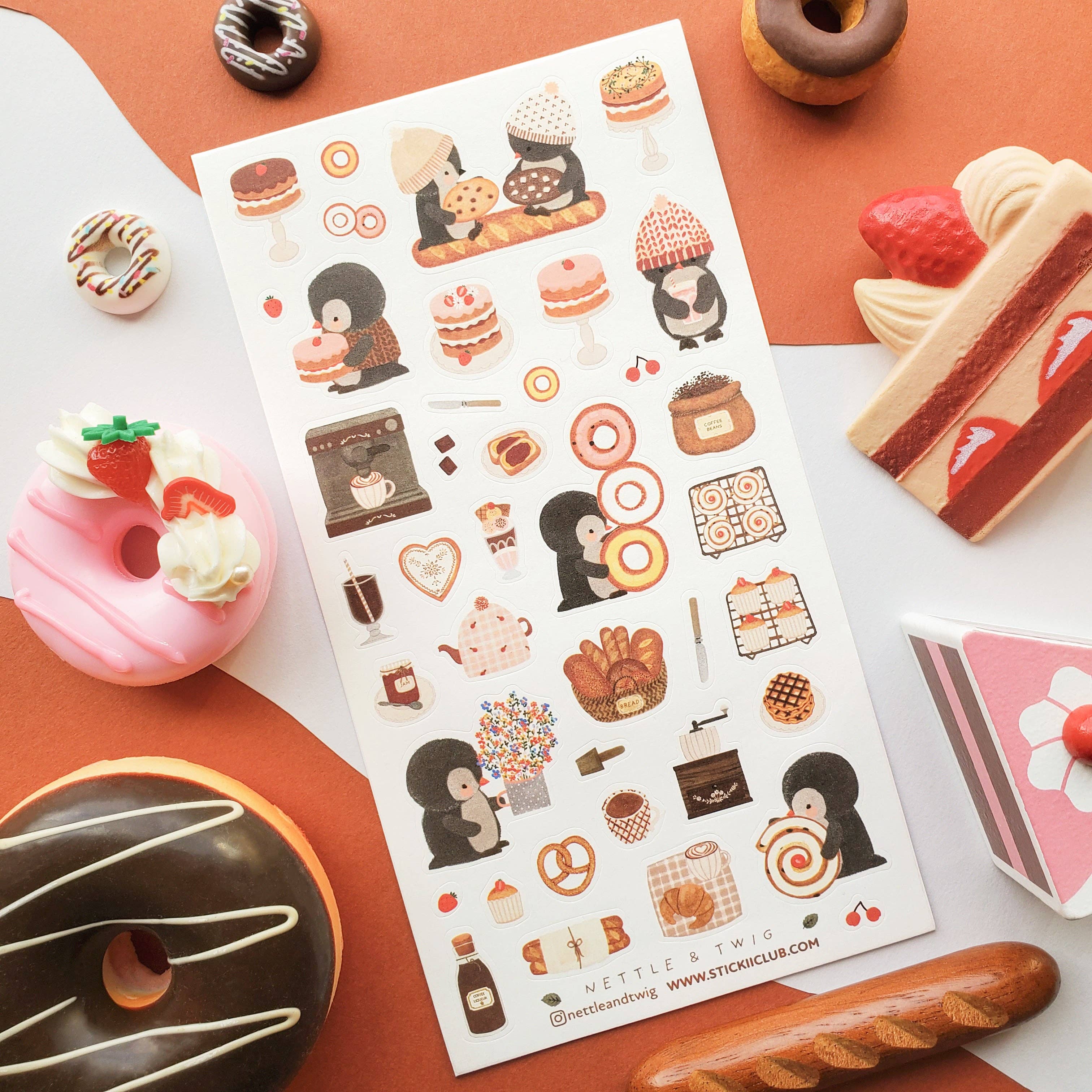 Penguin Cafe Sticker Sheet | Stickii