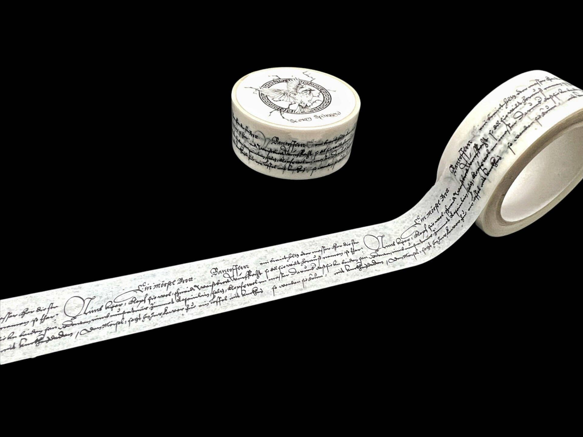 Vintage Text Washi Tape | CoraCreaCrafts